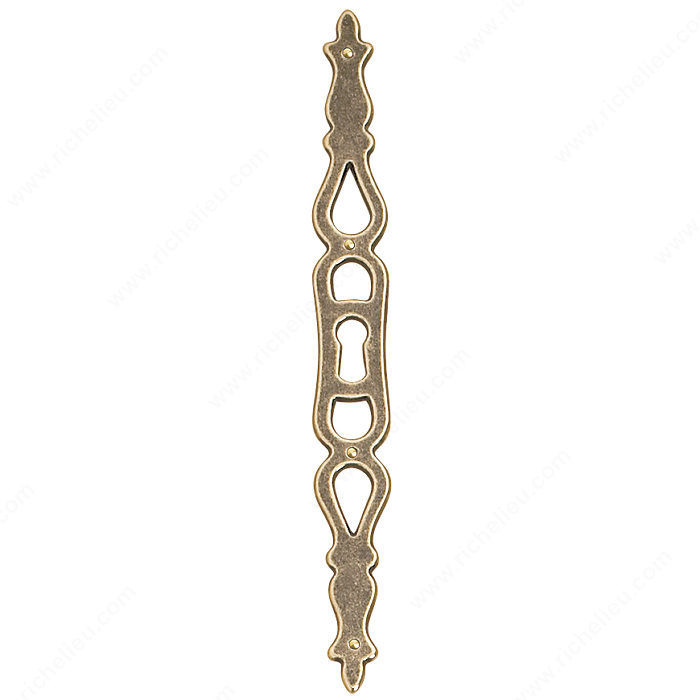 Keyhole Plate, Finish Burnished Brass