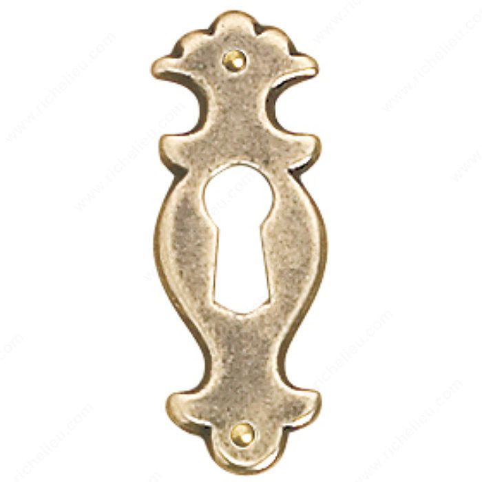 Keyhole Plate, Finish Burnished Brass, Screw/Nail 135140-xxx (Not Included) PRO-PACK 3