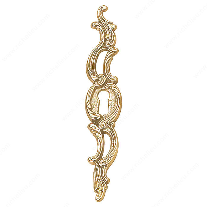 Keyhole Plate, Finish Brass, Location Left PRO-PACK 2