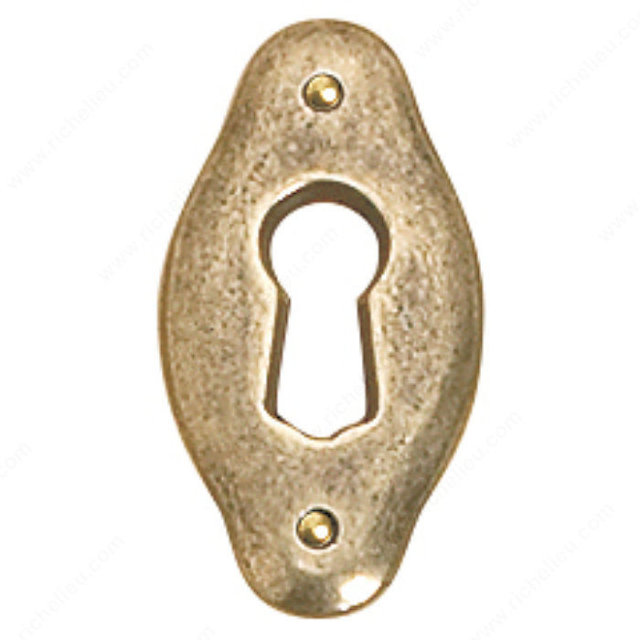 Keyhole Plate, Finish Burnished Brass, Screw/Nail 287-xxx (Not Included) PRO-PACK 3