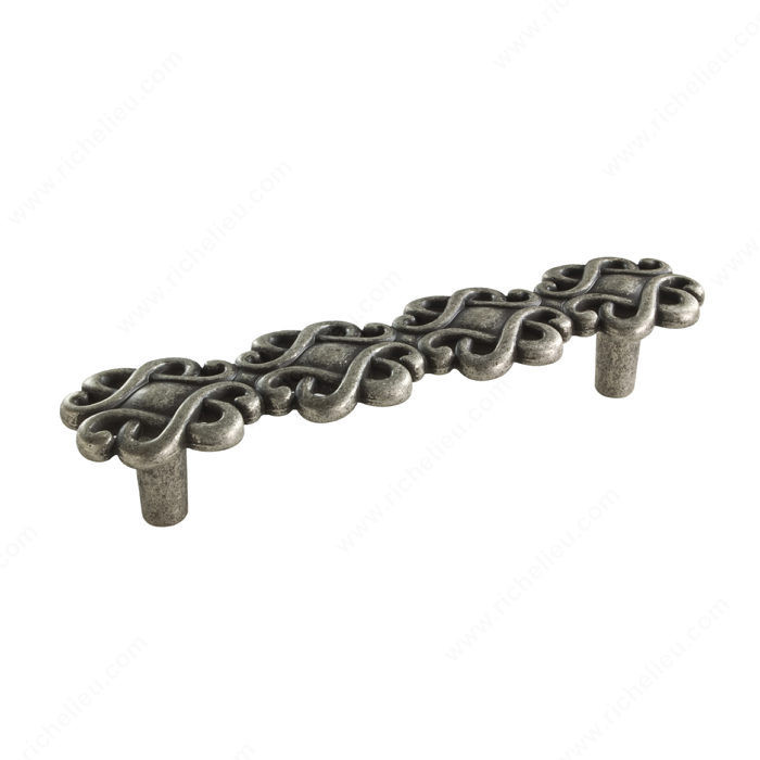 Traditional Metal Pull - 3081, Center to Center 96 mm, Finish Faux Iron