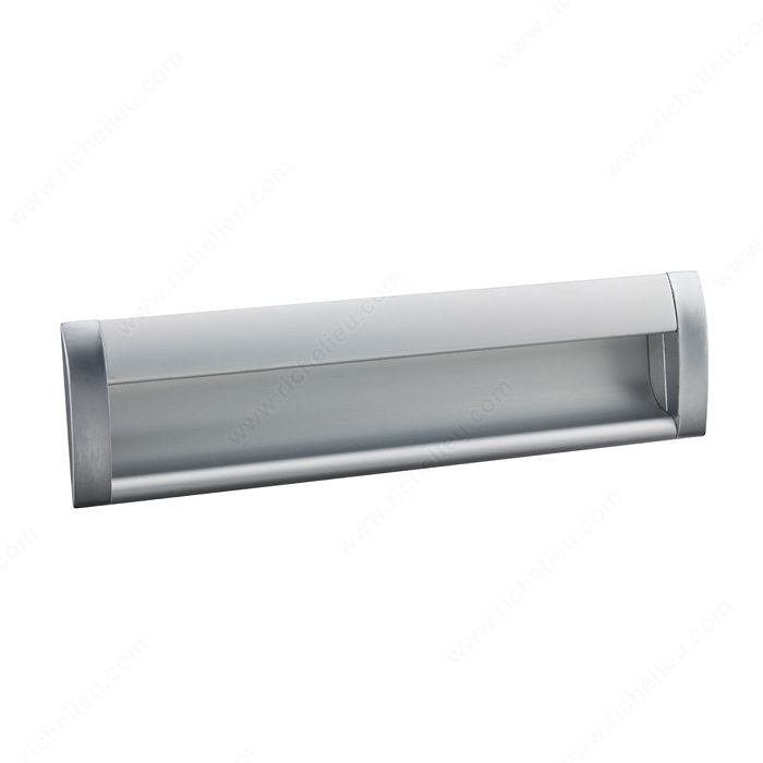 Contemporary Recessed Aluminum Pull - 3100, Center to Center 160 mm, Length - Overall Dimensions 173 mm