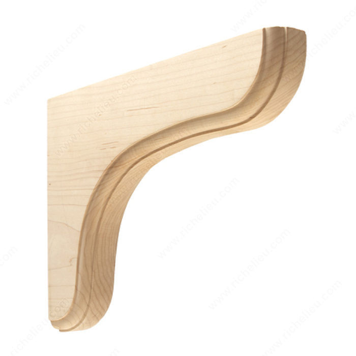 Shelf Support, Species Oak, Height - Overall Dimensions 9 in, Depth - Overall Dimensions 12 in