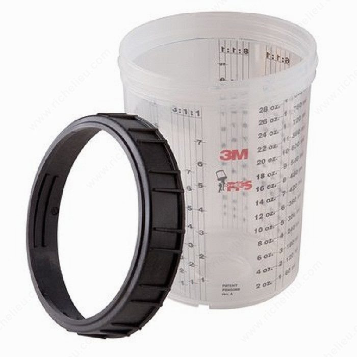 3M PPS Cup and Collar, Capacity 28 oz, Description Large Size