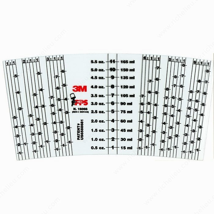 3M PPS Mix Ratio Insert, Capacity 6 oz, Description Mini Size