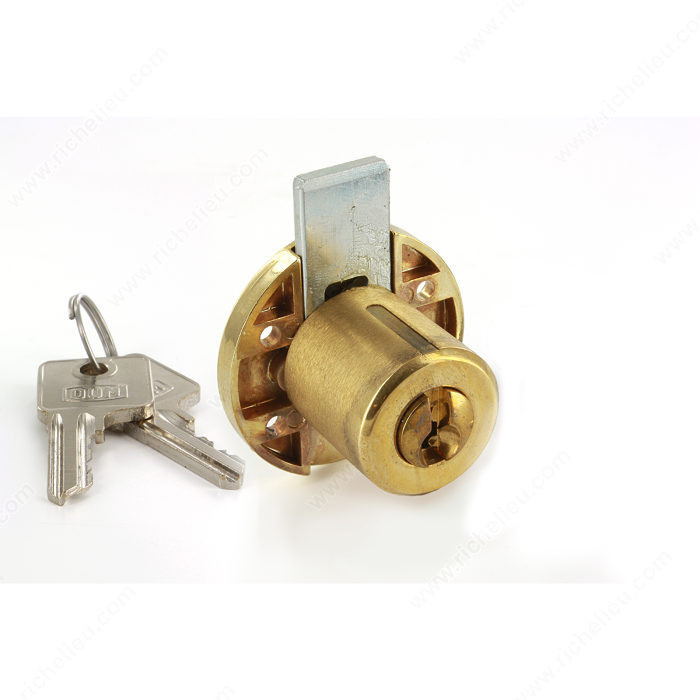 Drawer Lock - 23 mm, Key Type Keyed Alike #1, Finish Brass