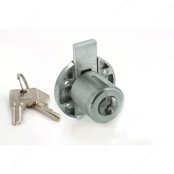 Drawer Lock - 23 mm, Key Type Keyed Alike #3, Finish Chrome