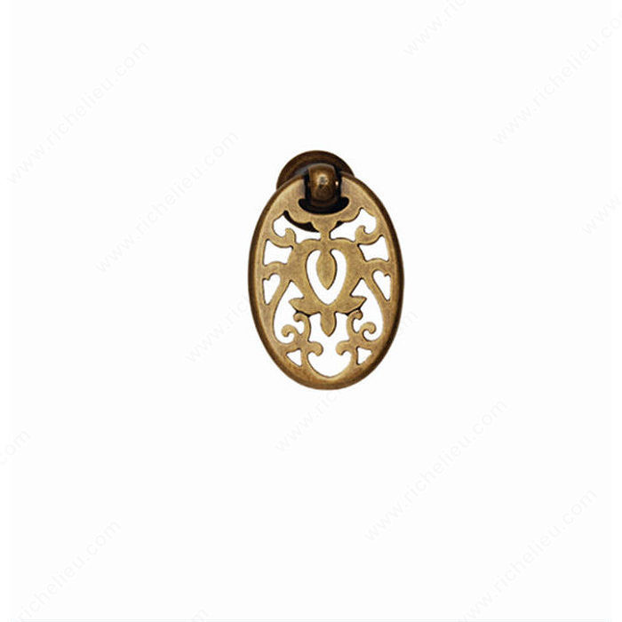 Traditional Brass Pull - 3158, Finish Florence, Length - Overall Dimensions 54 mm