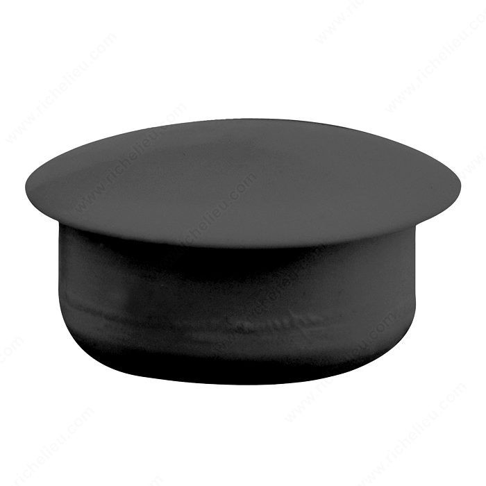 Plastic Screw Plug, Diameter 6 mm, Drilling Depth 4 mm, Drilling Diameter 5 mm, Finish Black