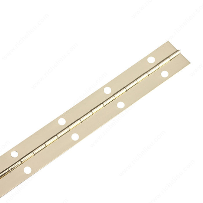 Piano Hinges - 1-1/4 Width, Material Steel, Color/Finish Steel, Length 72 in, Type Without Holes