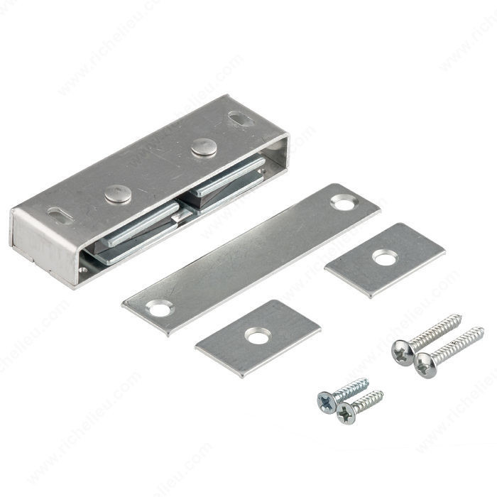 Double Pole Magnetic Catch - Heavy Duty, Color/Finish Satin Aluminum PRO-PACK 2