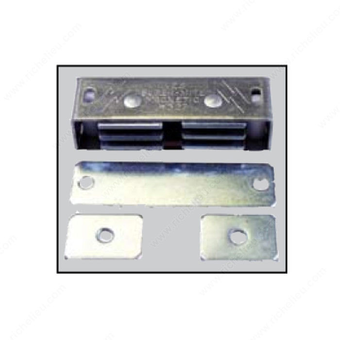 Triple Pole Magnetic Catch - Aluminum Case, Color/Finish Polished Brass