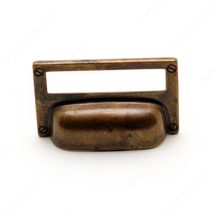 Traditional Brass Pull - 3333, Finish Oxidized Brass