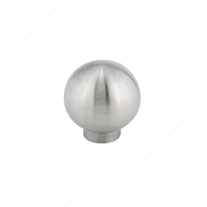 Contemporary Stainless Steel Knob - 340, Diameter - Overall Dimensions 25 mm, Projection - Overall Dimensions 26 mm, Screw/Nail 8/32 (Not Included)