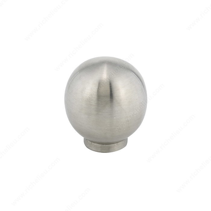 Contemporary Stainless Steel Knob - 340, Diameter - Overall Dimensions 30 mm, Projection - Overall Dimensions 32 mm, Screw/Nail 8/32 (Not Included)