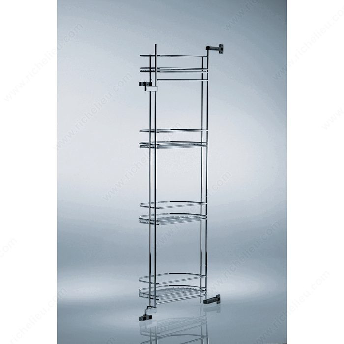 Arena Door Baskets for Tandem Depot System, Width Min. 412 mm, Height Min. 1 700 mm, Finish Grey / Chrome, Height 1 670 mm