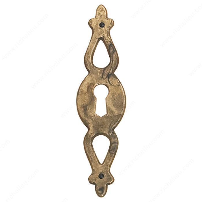 Keyhole Plate, Finish Oxidized Brass PRO-PACK 2
