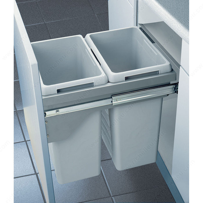 Euro-Cargo Recycling Center, Total Capacity 76 l, Width 462 to 468 mm, Bin Quantity 2, Bin Capacity 2 x 38 liters
