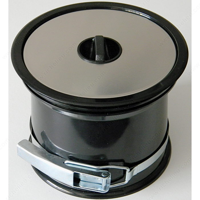 Waste Bin for Counter, Color Black/Stainless Steel