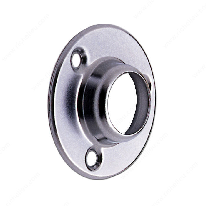 1 Closed Round Support - Screw Mount, Finish Chrome