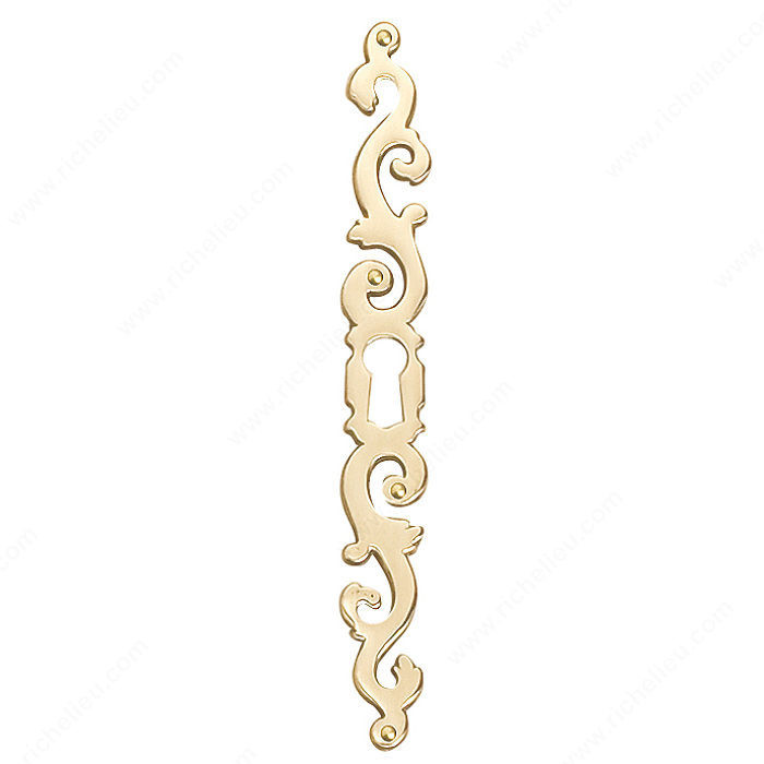 Keyhole Plate, Finish Brass, Location Right