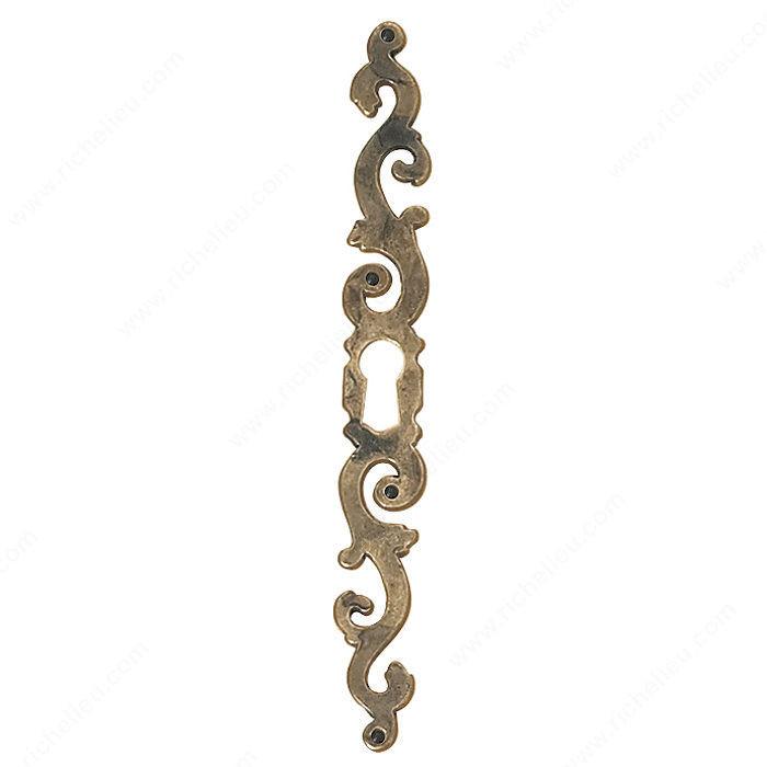 Keyhole Plate, Finish Oxidized Brass, Location Right PRO-PACK 2