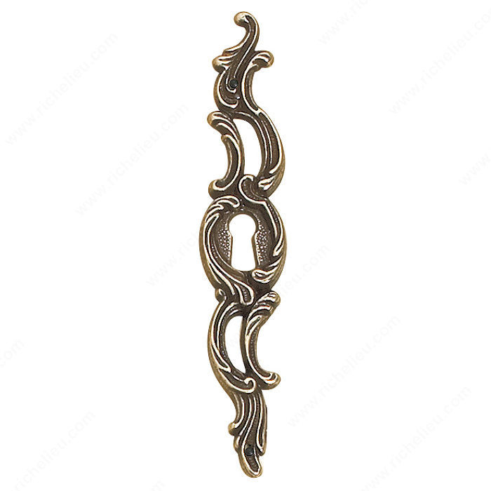 Keyhole Plate, Finish Burnished Brass, Location Right PRO-PACK 2