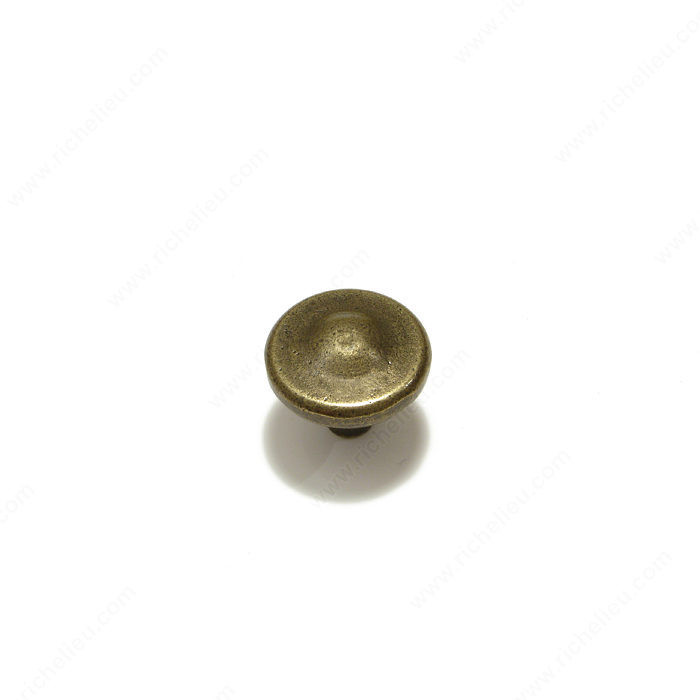 Traditional Cast Iron Knob - 3738, Finish English Bronze, Diameter - Overall Dimensions 38 mm
