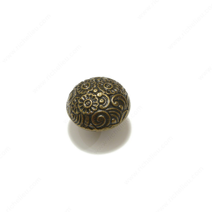 Traditional Cast Iron Knob - 3770, Finish English Bronze, Diameter - Overall Dimensions 48 mm, Projection - Overall Dimensions 41 mm