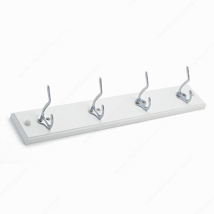 Utility Hook Rack - 377, Board Finish White, Finish Chrome / White, Our Divisions Nystrom
