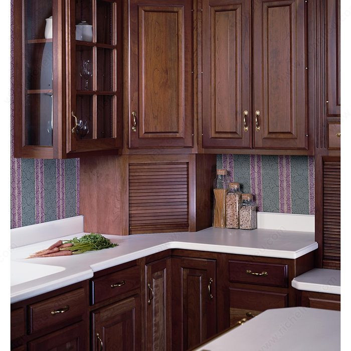 Functional Solid Wood Tambour Door, Slat Shape Half-Round