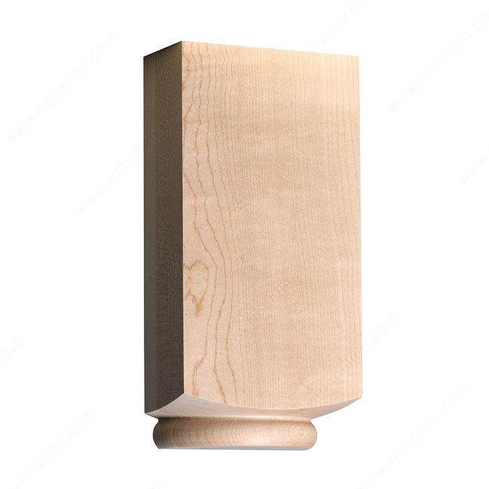 Capital, Species Maple, Width 4 in, Thickness 2 in, Diameter 3 1/4 in