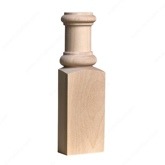 Half Base, Species Cherry, Capital Height 3 1/4 in, Base Height 4 3/4 in, Width 2 1/2 in