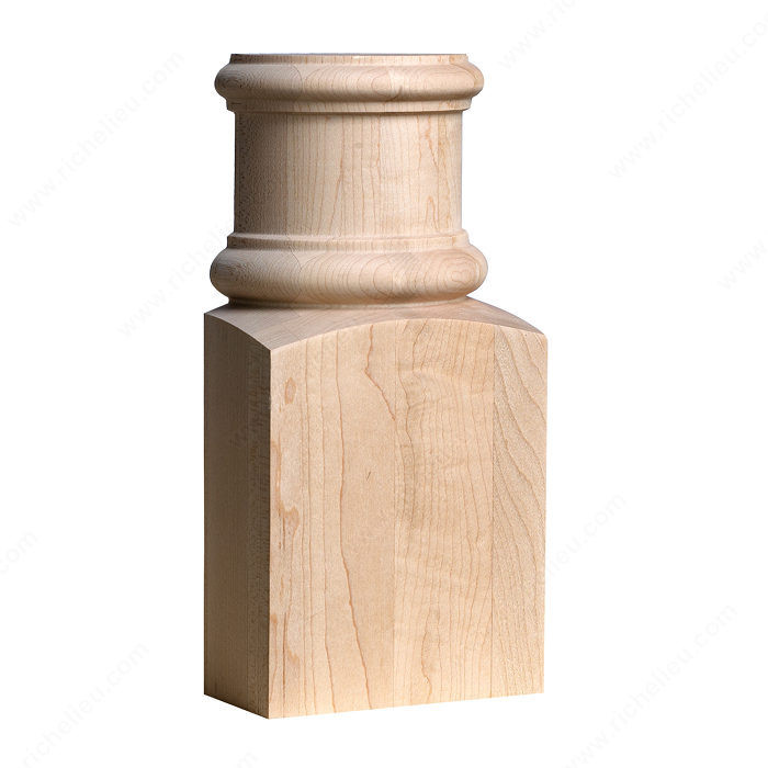 Half Base, Species Cherry, Capital Height 3 in, Base Height 5 in, Width 4 in