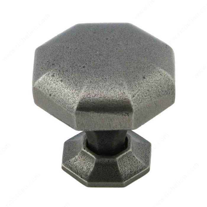 Transitional Cast Iron Knob - 3885, Finish Natural Iron, Diameter - Overall Dimensions 38 mm, Projection - Overall Dimensions 37 mm