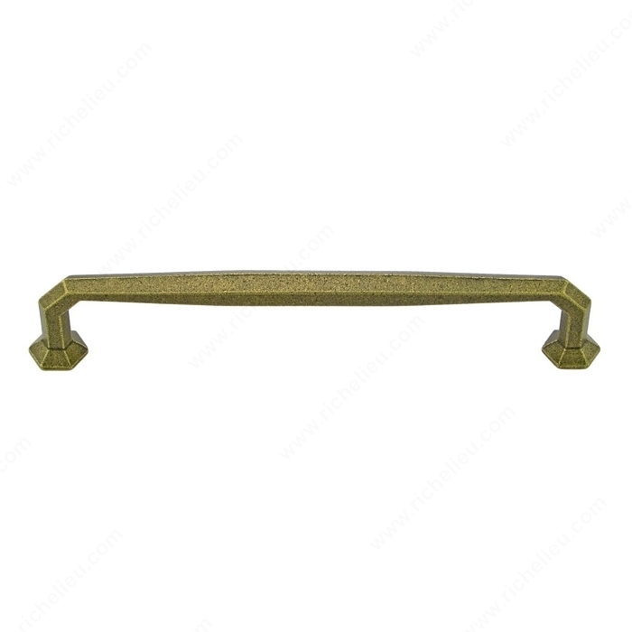Transitional Cast Iron Pull - 3887, Center to Center 8 in, Finish English Bronze, Projection - Overall Dimensions 43 mm