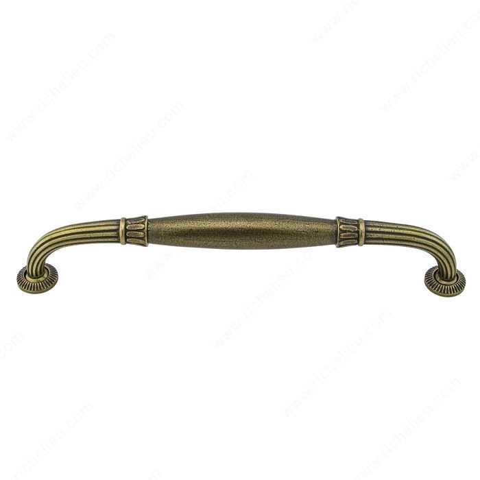 Traditional Cast Iron Pull - 3889, Finish English Bronze, Length - Overall Dimensions 318 mm