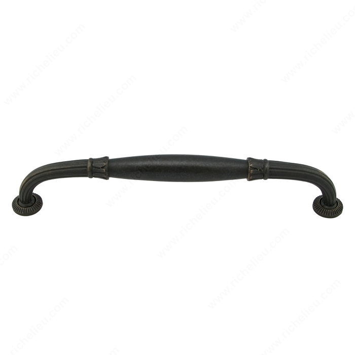 Traditional Cast Iron Pull - 3889, Finish Florentine Bronze, Length - Overall Dimensions 304 mm