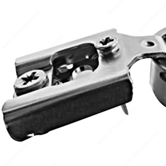 Compact Blumotion Hinge 38N, Overlay 1/2 in, Fixing Type Knock-In with Insertion Ram Only, Mounting Type Edge Mount PRO-PACK 3