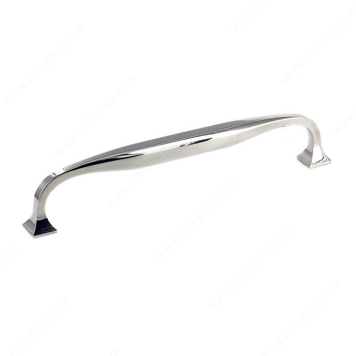 Transitional Metal Pull - 3921, Center to Center 12 in, Finish Polished Nickel, Projection - Overall Dimensions 69 mm