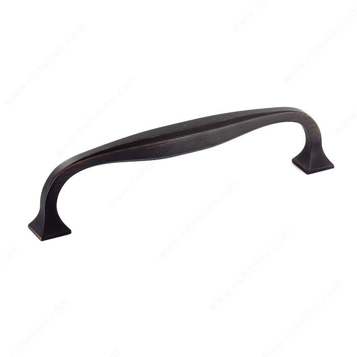 Transitional Metal Pull - 3921, Center to Center 160 mm, Finish Brushed Oil-Rubbed Bronze, Length - Overall Dimensions 174 mm