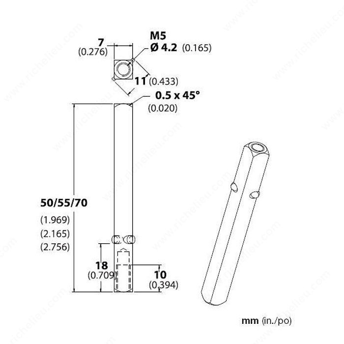 Mortise Lock Spindle, 2 - 4000,PRO-PACK 3
