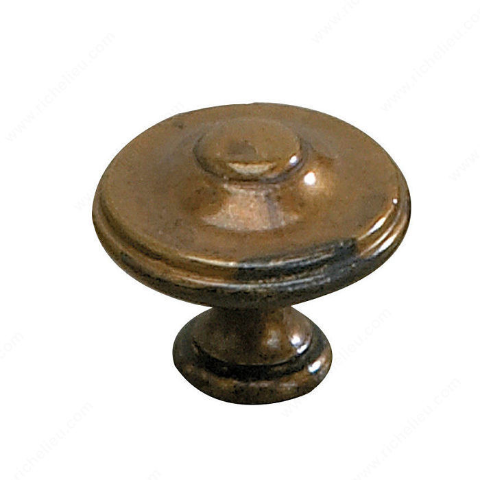 Traditional Brass Knob - 4083, Finish Oxidized Brass