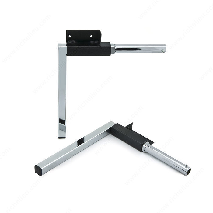 Folding Legs, Height 250 mm, Finish Nickel / Black (90)