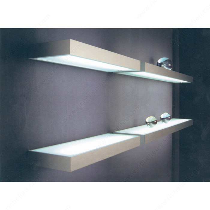 Profilo Fluorescent Shelf Light, Finish Stainless Steel, Watts 21 W, Length 35 7/16 in