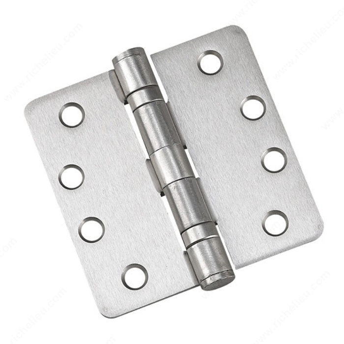 10.16 cm (4) Mortise Hinge - 6 mm (1/4) Radius - Ball Bearing, Ball Bearing,