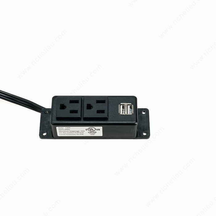 Power Harness Two Outlet Two USB, USB Charging,