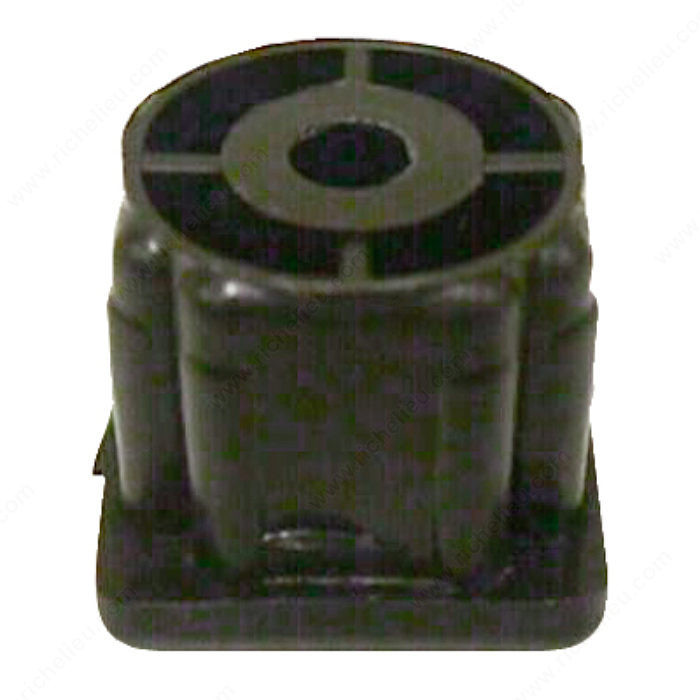 Square Adapter with Thread, Total Width 1 in, Interior Width 7/8 in, Height 15/16 in, Finish Black PRO-PACK 10