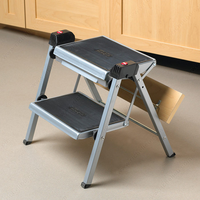 Folding Step Stool, Finish Grey