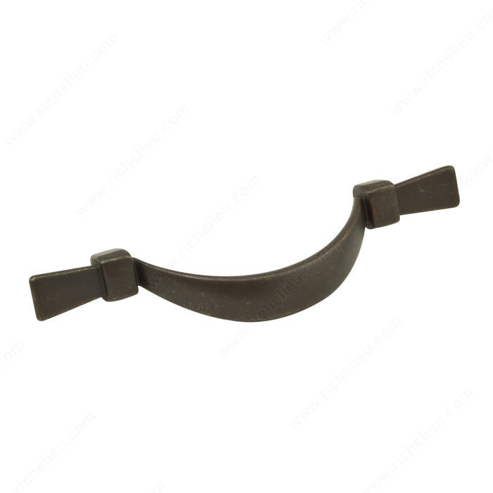 Transitional Metal Pull - 4500, Center to Center 64 mm, Finish Old America, Projection - Overall Dimensions 20 mm